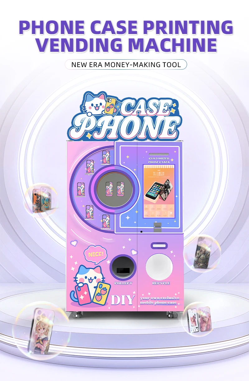 product funkyplay stylish mobile phone case vending machine automatic with custom patterns and sdk function-2