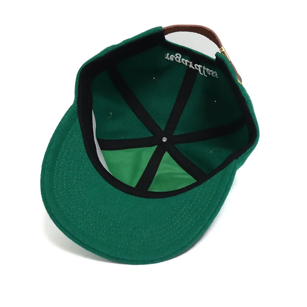Caps Hats Factory Produces High Quality Winter Wool Hats No Structure Flat Brim Hats 6 Panel Outdoor Snapback Cap