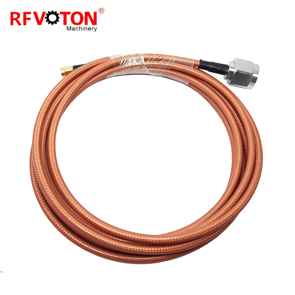 Factory Directly Sma Male Plug to N Male Plug  RG400 Jumper Cable Assembly Pigtail 30cm Rohs in Stock