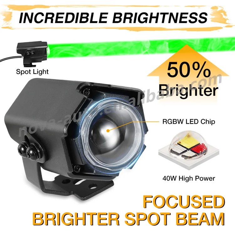 Nova Auto Remote And Rocker Switch Control Die Cast Aluminum Rgbw Color