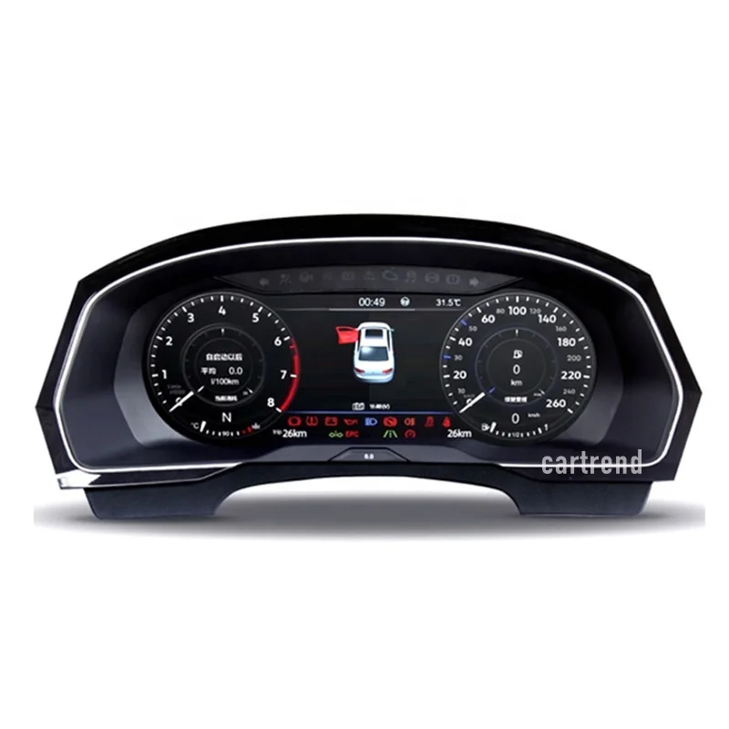 Digital Dashboard Panel Virtual Instrument Cluster CockPit LCD Speedometer CarPlay Gauge for Volkswagen V W Passat B8 CC Variant