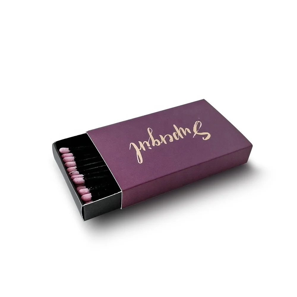 Горячая Распродажа, изготовленные на заказ свечи с черными палочками, цветные наконечники, рекламные безопасные деревянные спички