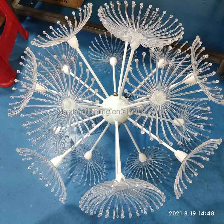 LED Dandelion Lamp  Simulation Large Decorative Led Lighted Optic Fiber Dandelion Flowers Light Landscape Lighting Decoration