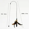 String in pelle piuma Stick nero