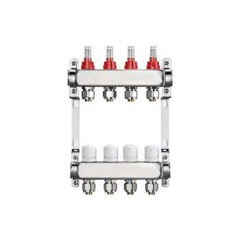 Brass hydronic underfloor radiant heating manifolds mixer pack stainless steel water manifold pump   with pump