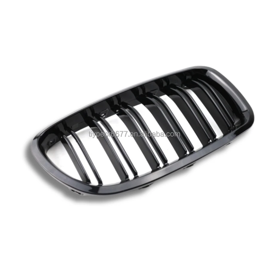 product tiypeor gloss black 2 lines front kidney grille for bmw 5series f10 2010   2016 528i 535i 550i m5 glossy black f30 double line-6