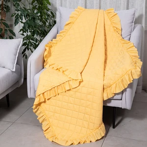 Honeymoon Summer Blanket Chunky Kids Polyester Newborns Christmas Throw Queen Size Baby Throw Blanket with Ruffle