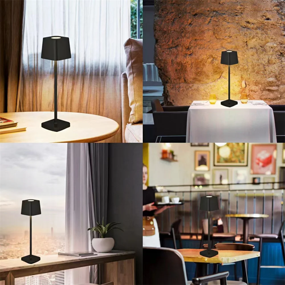 Aluminium Led Desk Light Rechargeable Cordless Table Lamp Dimming