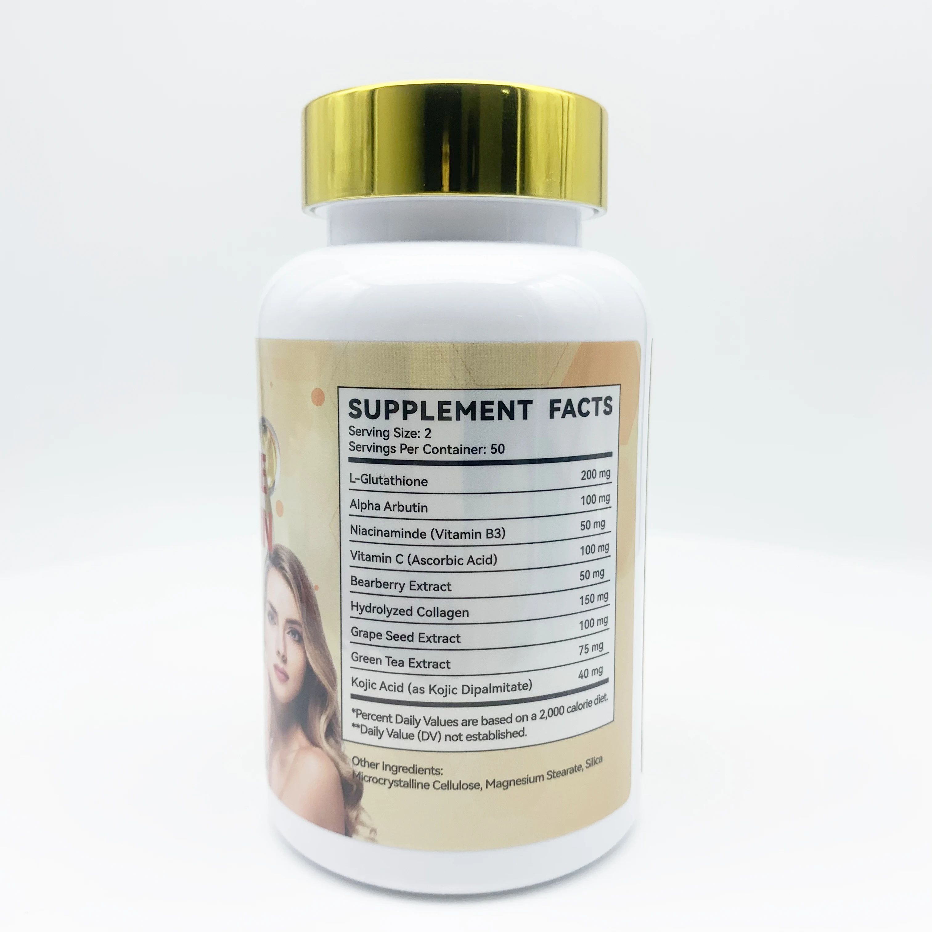 Duozi Super Skin Whitening Healthcare Supplement L-Glutathion Alpha Arbutin  Tablet with High Nutritional Activity