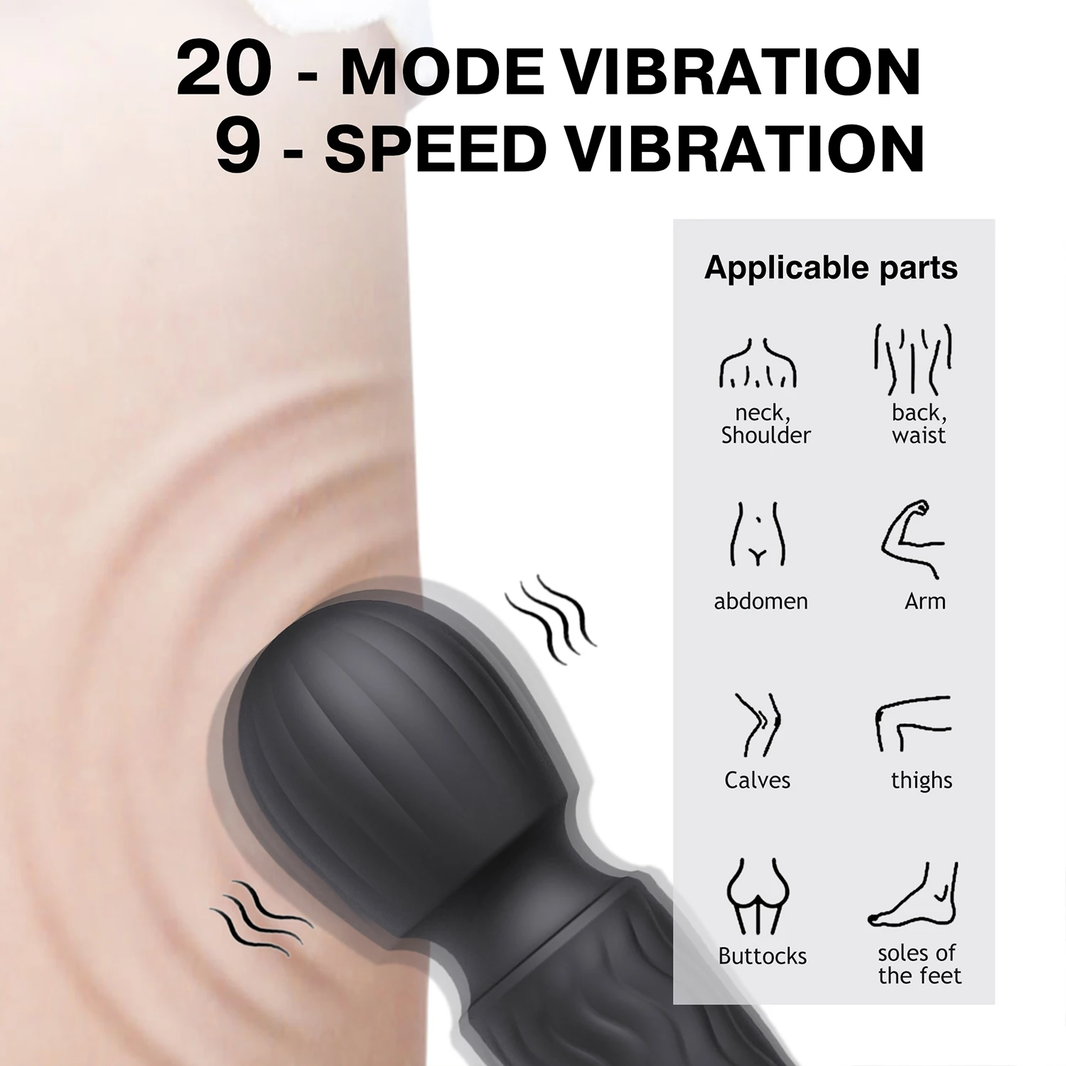 New Waterproof 20 Frequencies Memory Mini Av Stick Vibrator Massage Other Massager Products for Female
