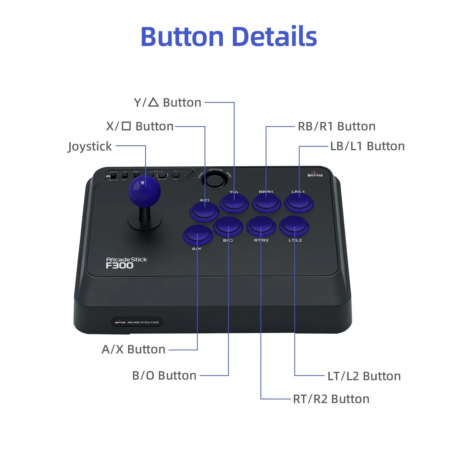 Mayflash F300 Arcade Fight Stick For Ps4 For Ps3 For Xbox One Xbox 360 Gaming Joystick Gamepad 5246