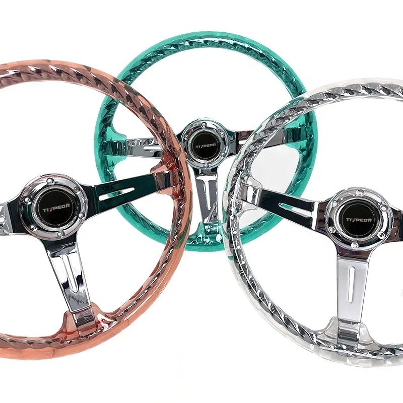 Hitman Sports Design 350mm Crystal Acrylic Twister Steering Wheel