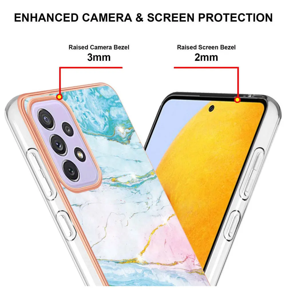 Marble Phone Case For Galaxy S24 S24+ S23 S23+ Ultra Fe 5G Cases Luxury Laser Engraving Gold Cloud Phones Wavy Sjk156 Laudtec details