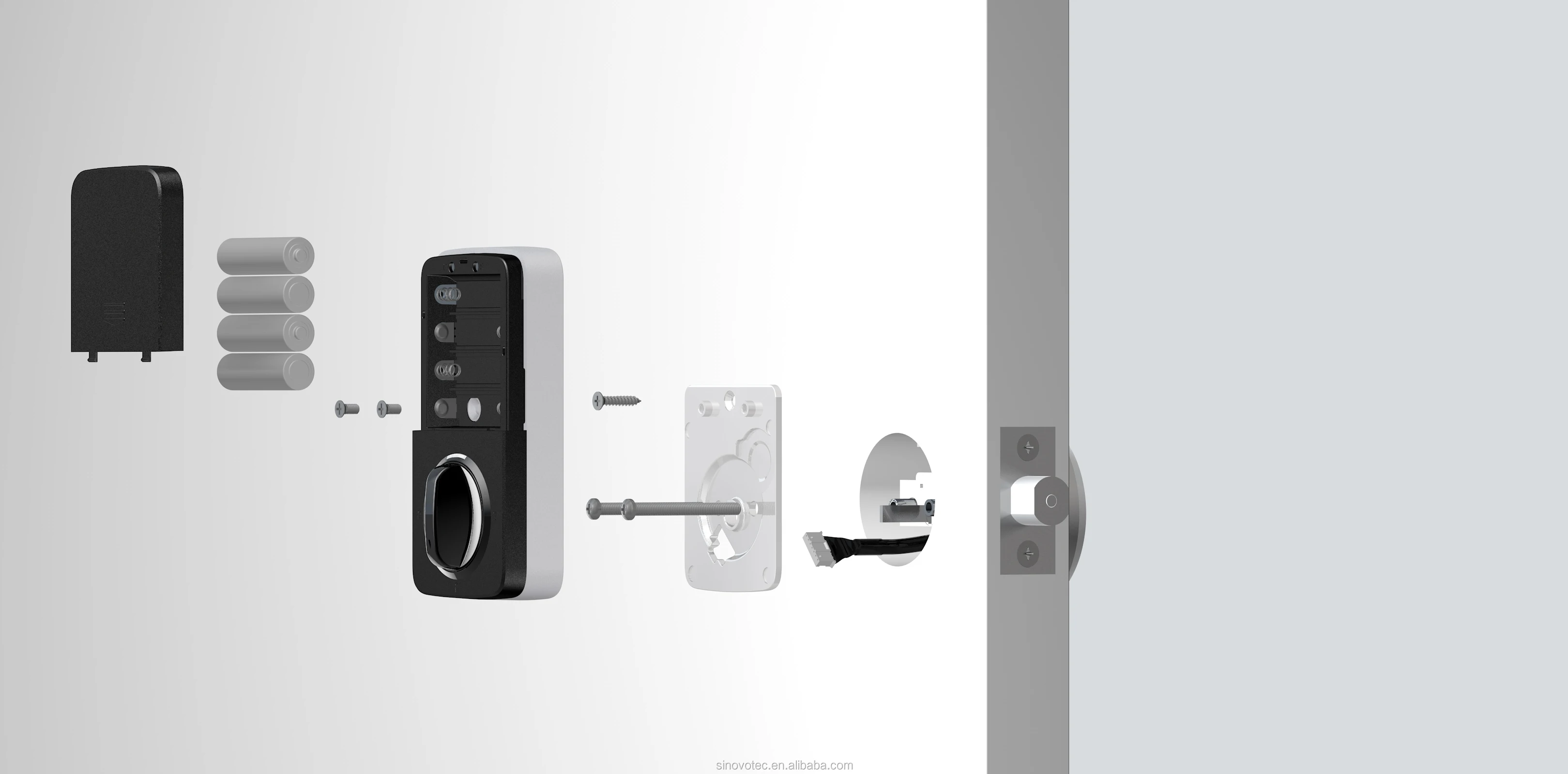 Безопасный Беспроводной замок для домашней безопасности с Wi-Fi, шлюз, блокировка клавиатуры, QR-код, умная цифровая дверная ручка, замок