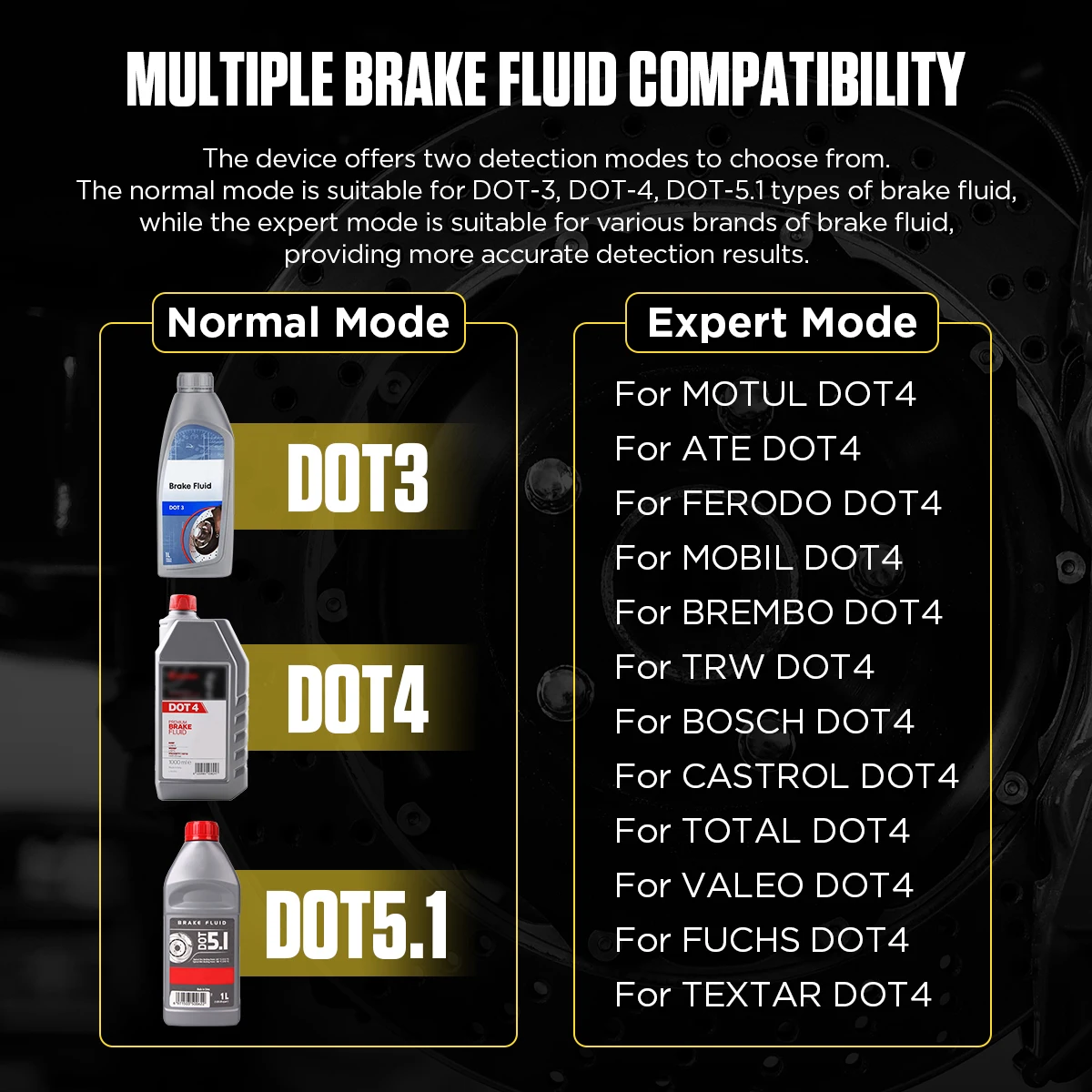 AUTOOL Factory AS502 Professional Electronic Dot Brake Fluid Digital Tester for Cars