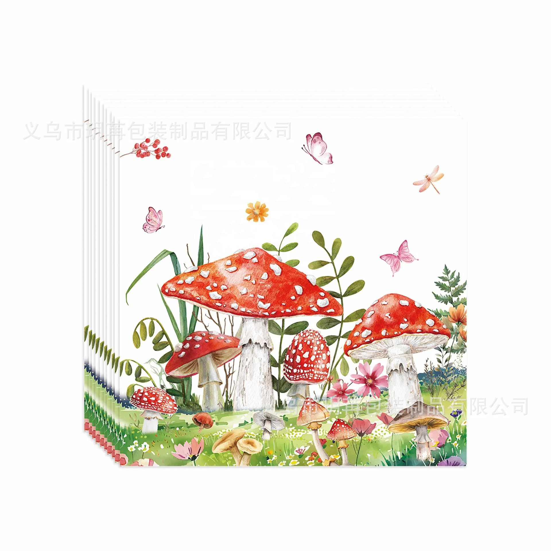 春天的花朵蝴蝶蘑菇魔法森林生日派对用品儿童童话庆典活动主题| Alibaba.com, image size:1920x1920