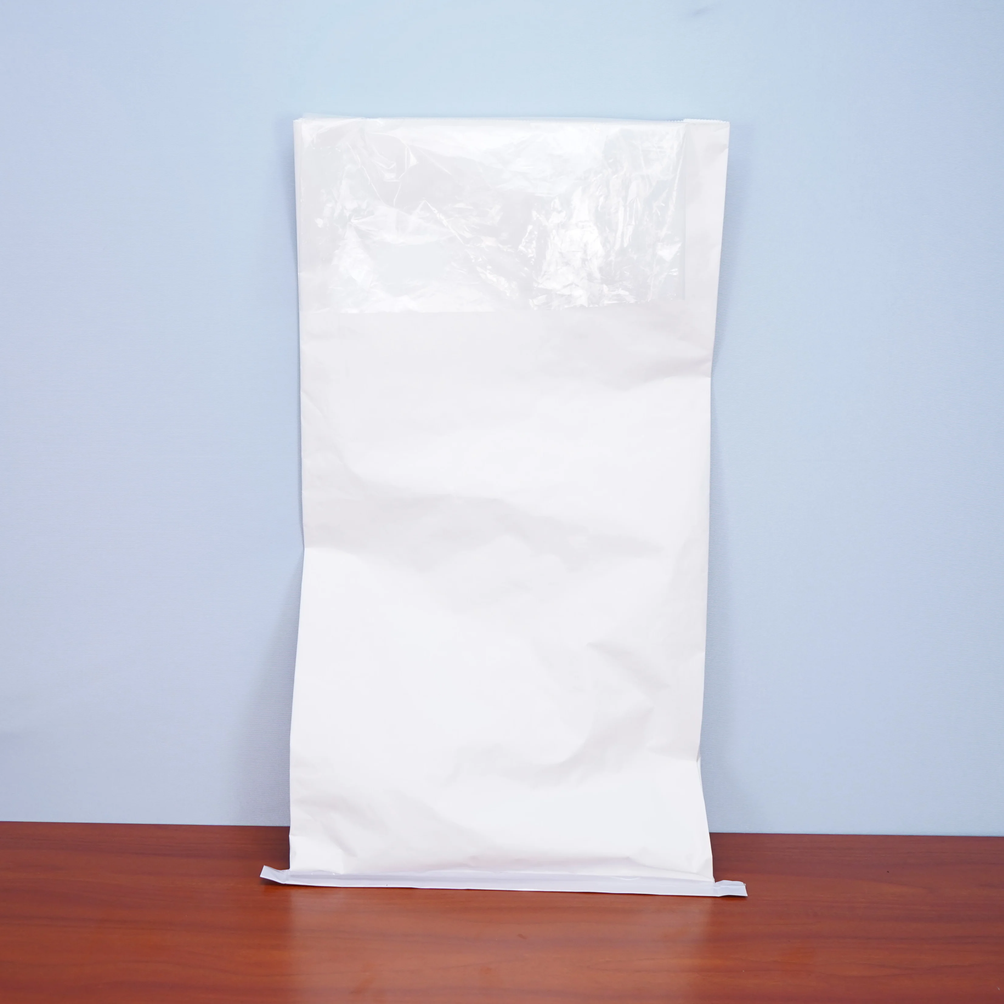 Standard Three-layer White 25kg Kraft Paper Packing Bag with PE Inner Film  Bag