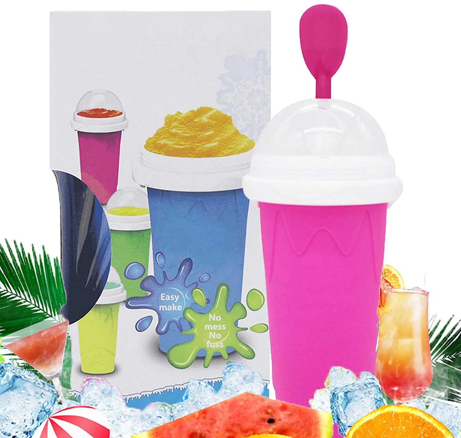 Easy To Squeeze Magic Slush Container Food Grade Frozen Magic Smoothie ...