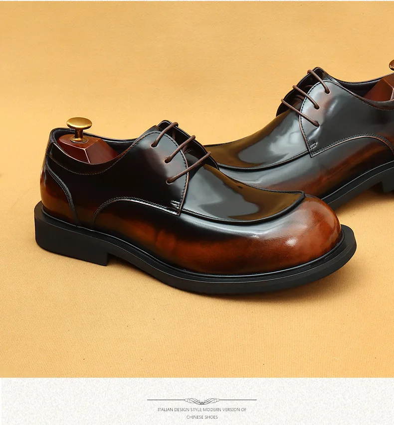 Derby Dressy Shoes For Wide Feet S0016X Business Casual Leather