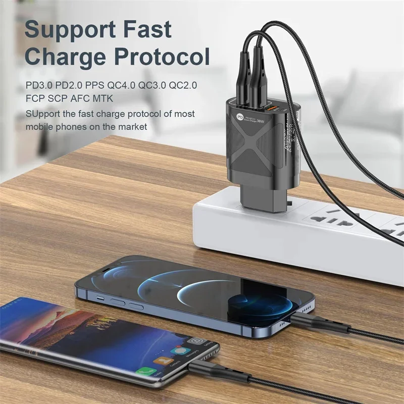 Chargeur PoE Vers USB-C Double Port 20W - Charge Rapide PD PPS QC 4+/3.0, Pour Téléphone Et Tablette