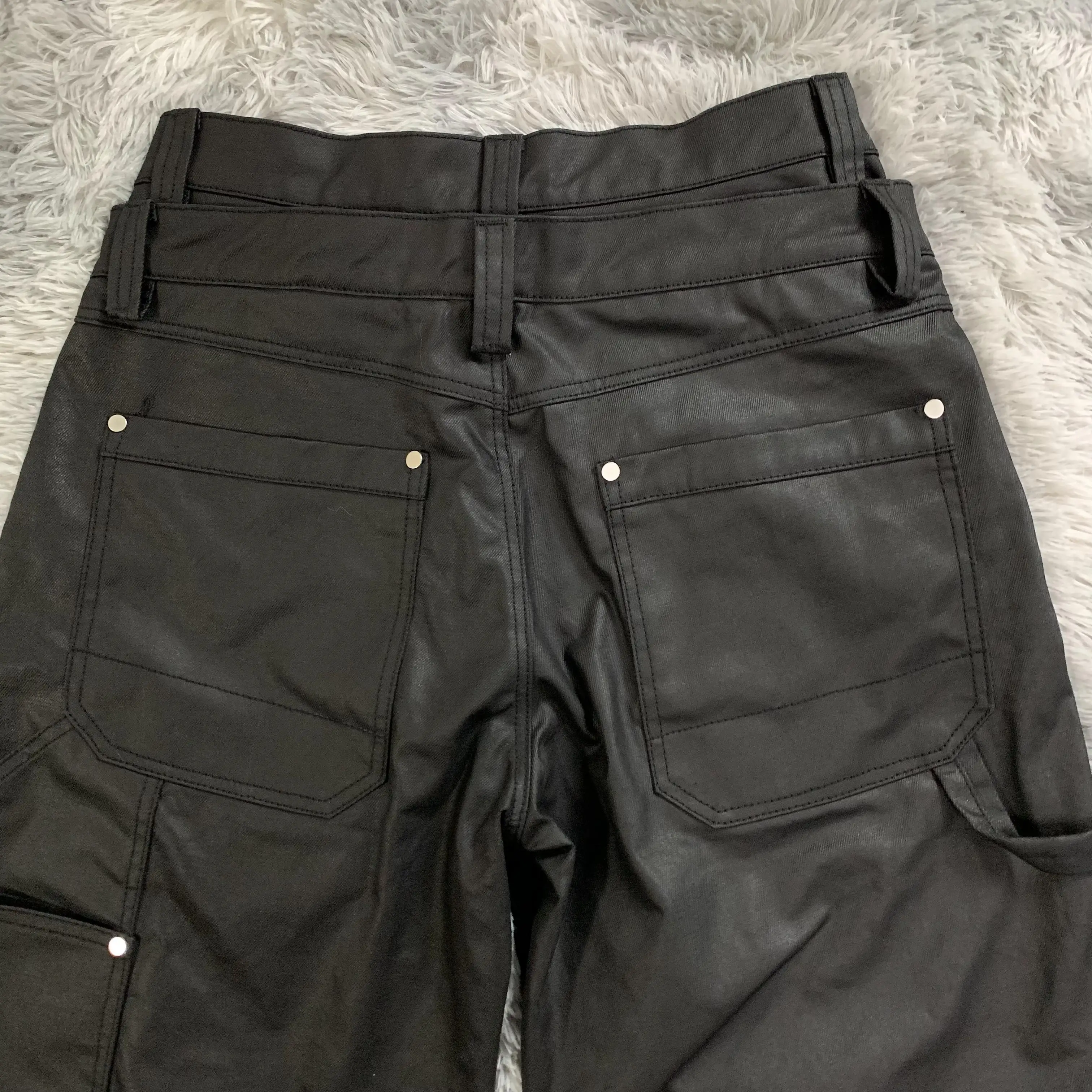 デニム・ジーパン [MATINKIM]double side carpenter denim pants in black DOUBLE SIDE CARPENTER DENIM PANTS IN BLACK - MATINKIM