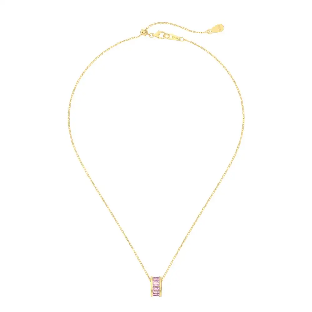 KAKODIY Luxury 925 Sterling Silver Jewelry 18K Gold Plated Cubic Zirconia Ring Pendant Necklace detail 1