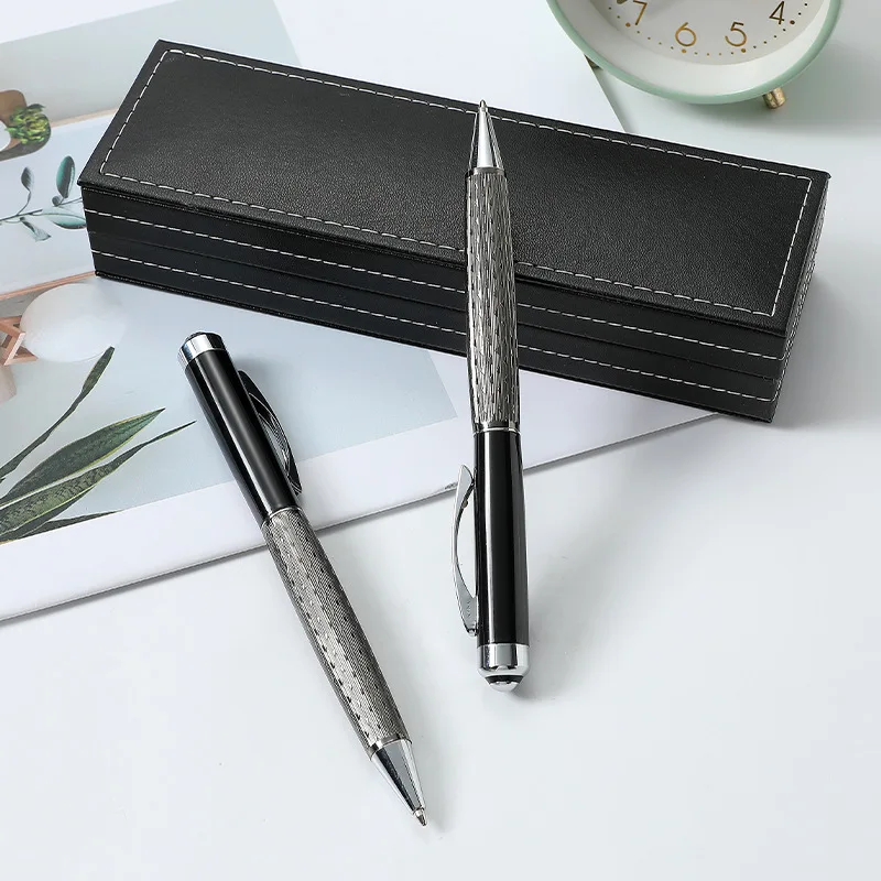 2025 Bronze Embossed Carved Pattern Copper Retro Rotring Brass logo Customized Heavy Metal Ball Pens Good Gift Action Ball Pen