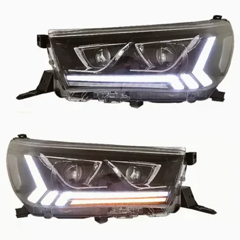 high quality LED Car head lamp Headlight For toyota hilux revo 2015-2019 drl daytime running lamp modified front lamp