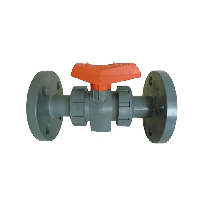 DIN ASTM Standard 1/2"-4" Plastic PVC Flanged True Union Ball Valve