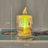 Lampe bougie colorée avec base [petite]