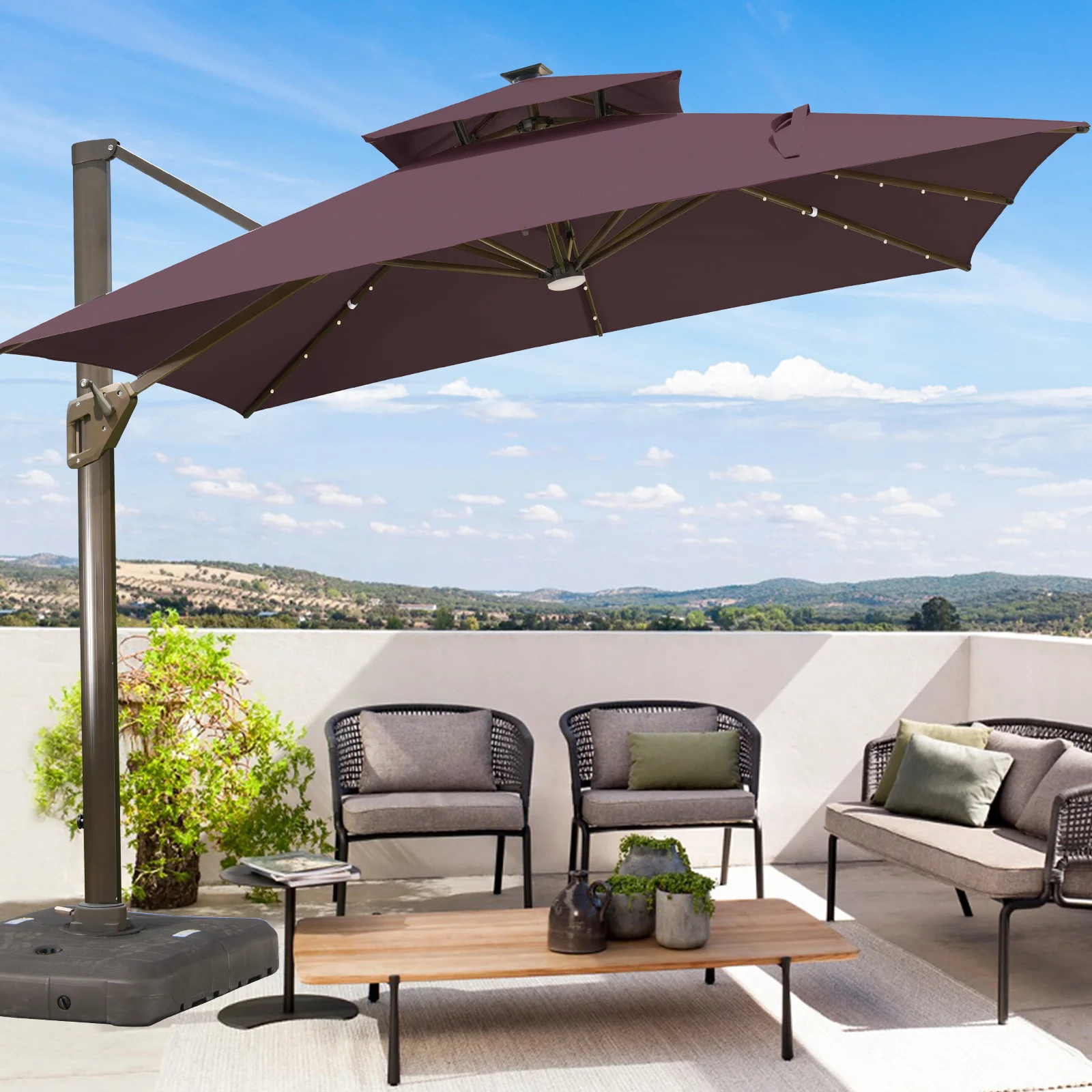 bulk patio umbrellas Bulk Sale Parasols Umbrellas Outdoor Garden Factory Directly Sell Fashion  Garden Large Cantilever Patio Umbrella