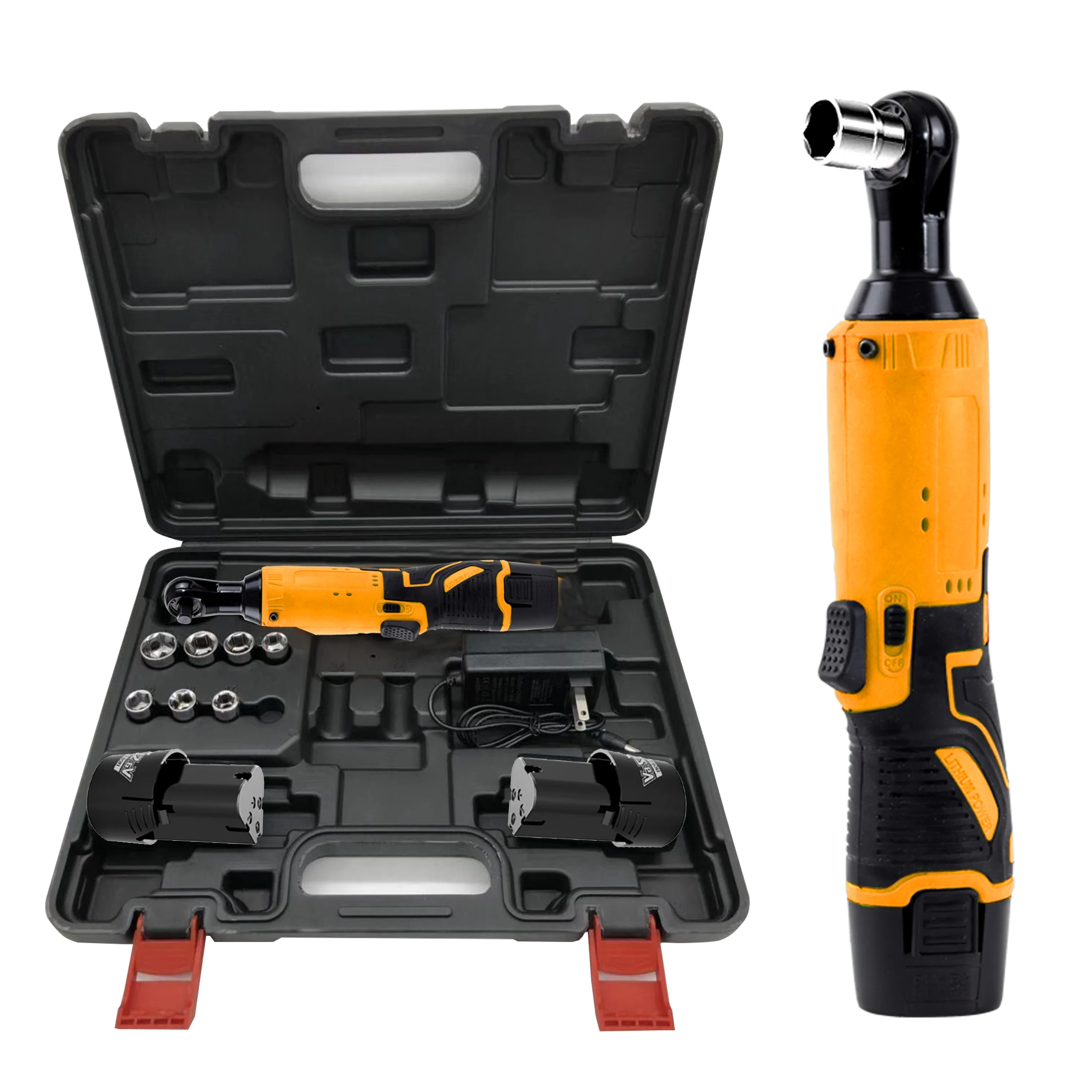 Поворотный двухсторонний высокопроизводительный беспроводной Трещоточный ключ воздушный