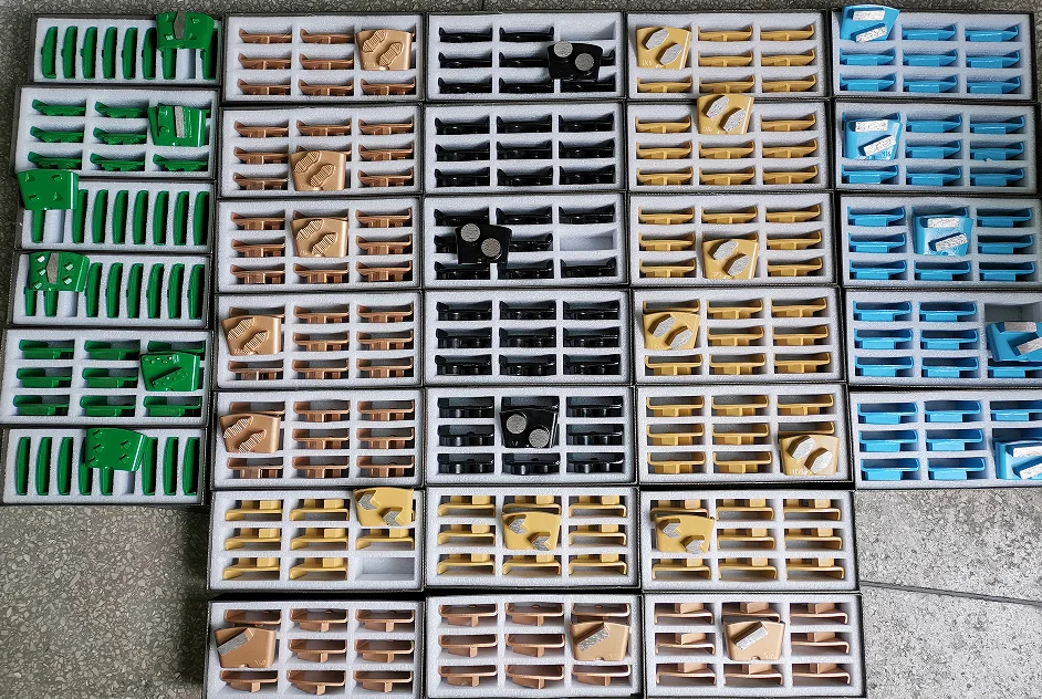 Трапециевидные алмазные шлифовальные инструменты оптом 30 #220 # мульти сегментные алмазные шлифовальные туфли для пола бетона