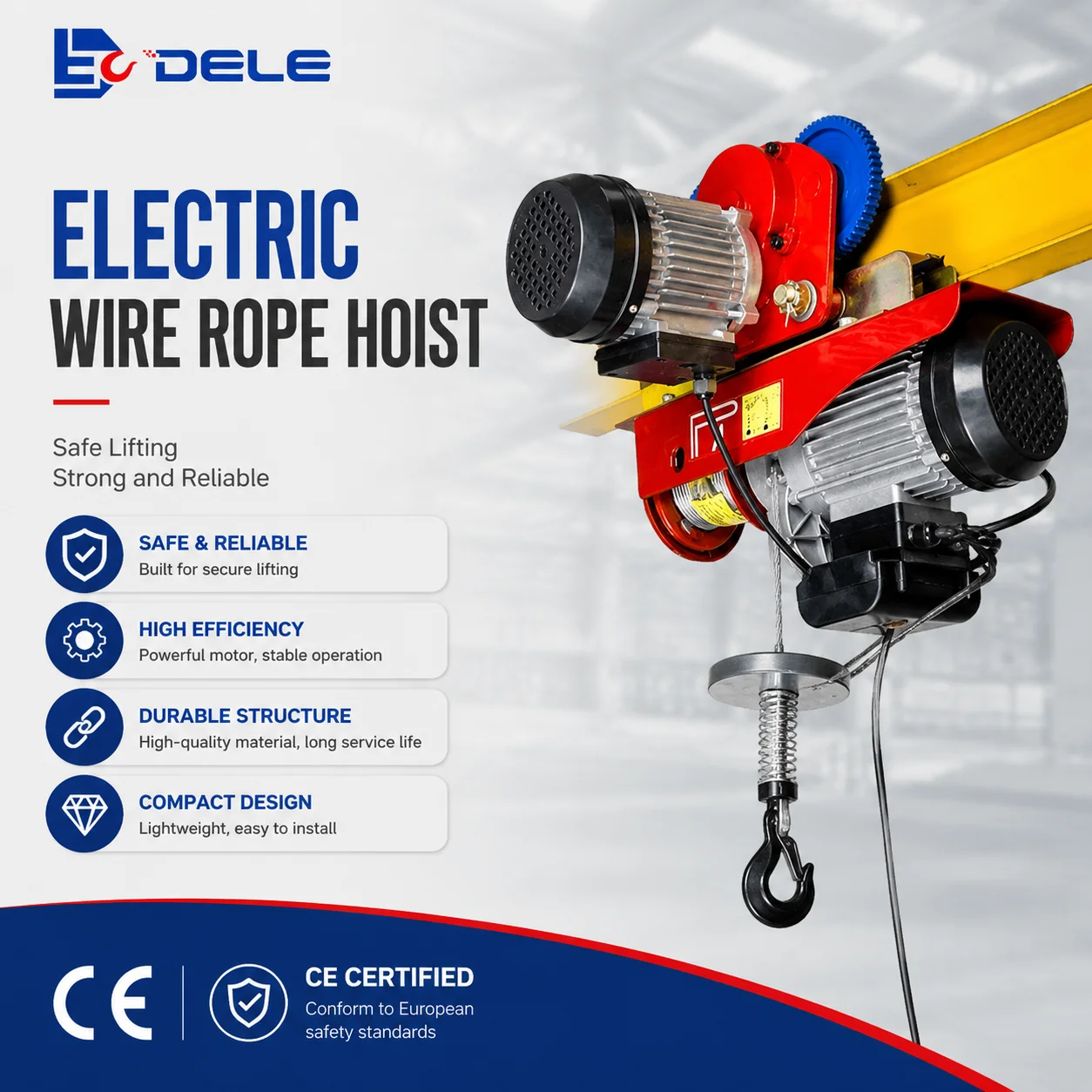 PA Hoist a Frame  Mini Electric Hoist With Wireless Remote Small Pulley Hoists