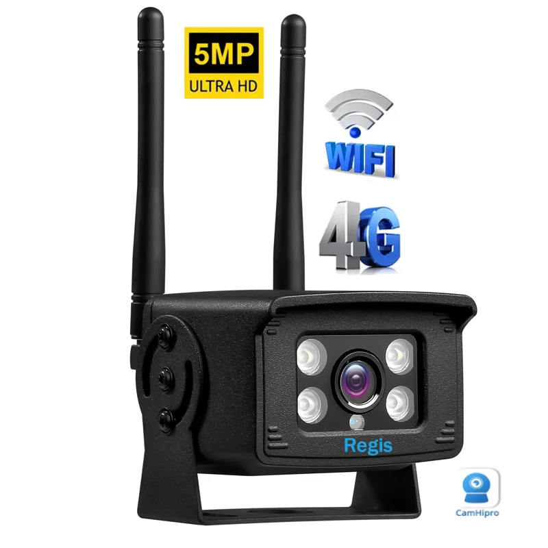 Camhi App 5MP 3G 4G Full Color Night Vision Mini Waterproof IP66 Two Way  Audio Network IP Camera for Motor Vehicle Truck