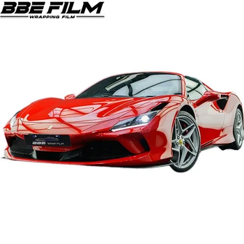 BBE New Fashion PET Racing Red Car Color Change Changing Paint Protection Films Anti-Scratch Sticker Decal