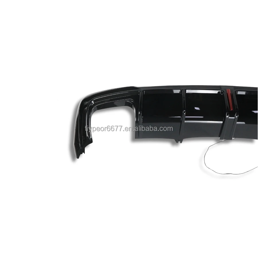 product tiypeor car body kits for audi a4l 2020   2023 car rear bumper diffuser with led light spoiler splitter back lip tuning-7