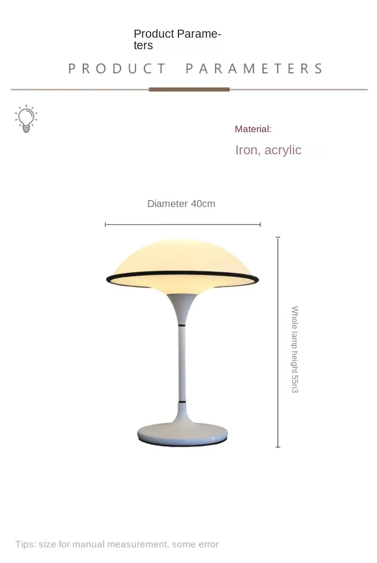 product european style mushroom atmosphere table lamp simple bedroom bedside living room restaurant decorative desk lamp-45