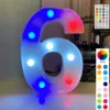 Colorful synchronous remote control white bottom letter: 6