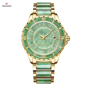 Factory OEM Custom Men's Jade Watch Fully Automatic Mechanical Men and Women Couple Calendar Natural Jade Watches