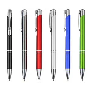 Customizable Logo Second-Line Retractable Metal Pen Press-Type Refillable Oil-Based Ballpoint Sports Custom-Made Exhibition Gift