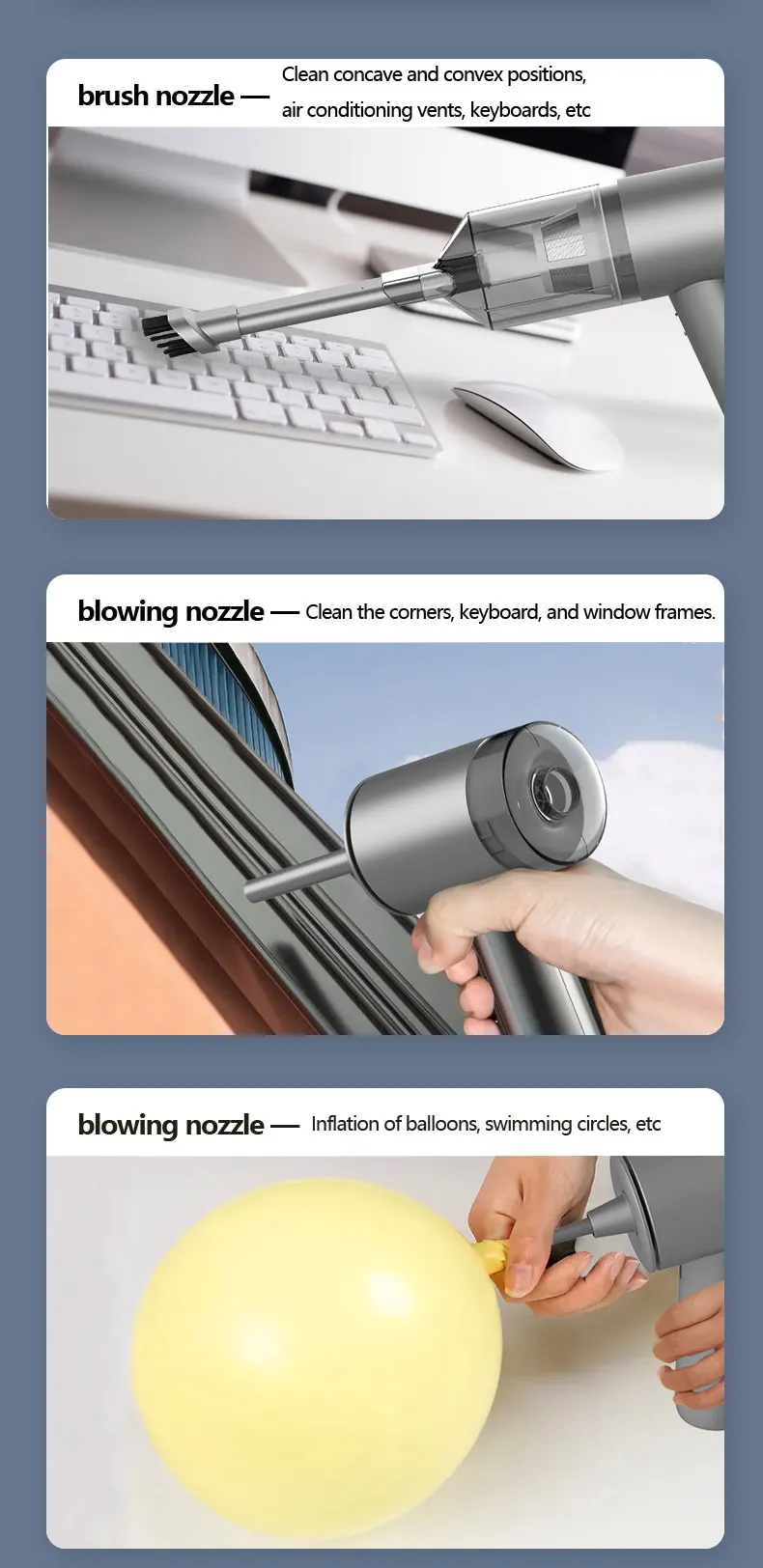 2023 New Cordless Handheld Vacuum Cleaner Light Lightweight