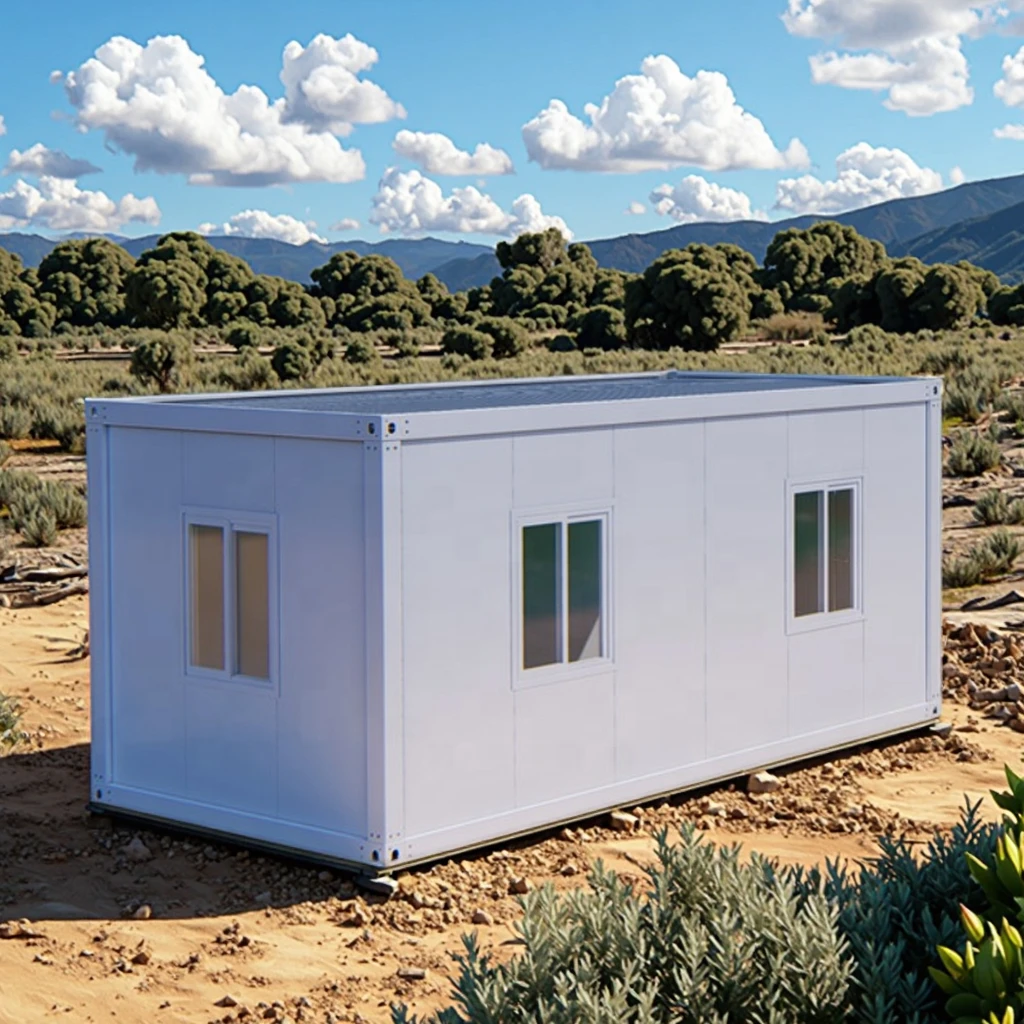 Flat Pack Container Cabin for Prefab Houses Offices Schools Malls Hotels Made of Sandwich Panel Material granny flat house