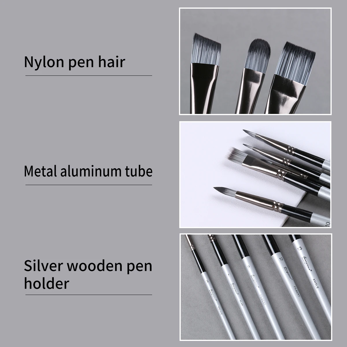 AUREUO Acrylic Paint Brush Set - 15 Nylon Brushes With Paint Knife, Sponge & Palette In Pop-up Carrying Case