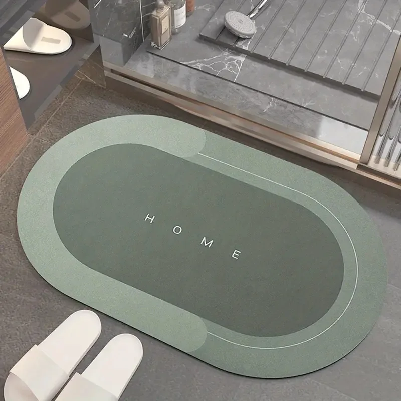 Promotional Quick Dry Non Slip Absorption Kitchen Floor Mat Modern Solid Design Polyester Bath Mats