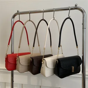 Wholesale Retro Fashion Lock Women's Handbags 2026 Pu Leather Chain Sling Ladies Shoulder Bag