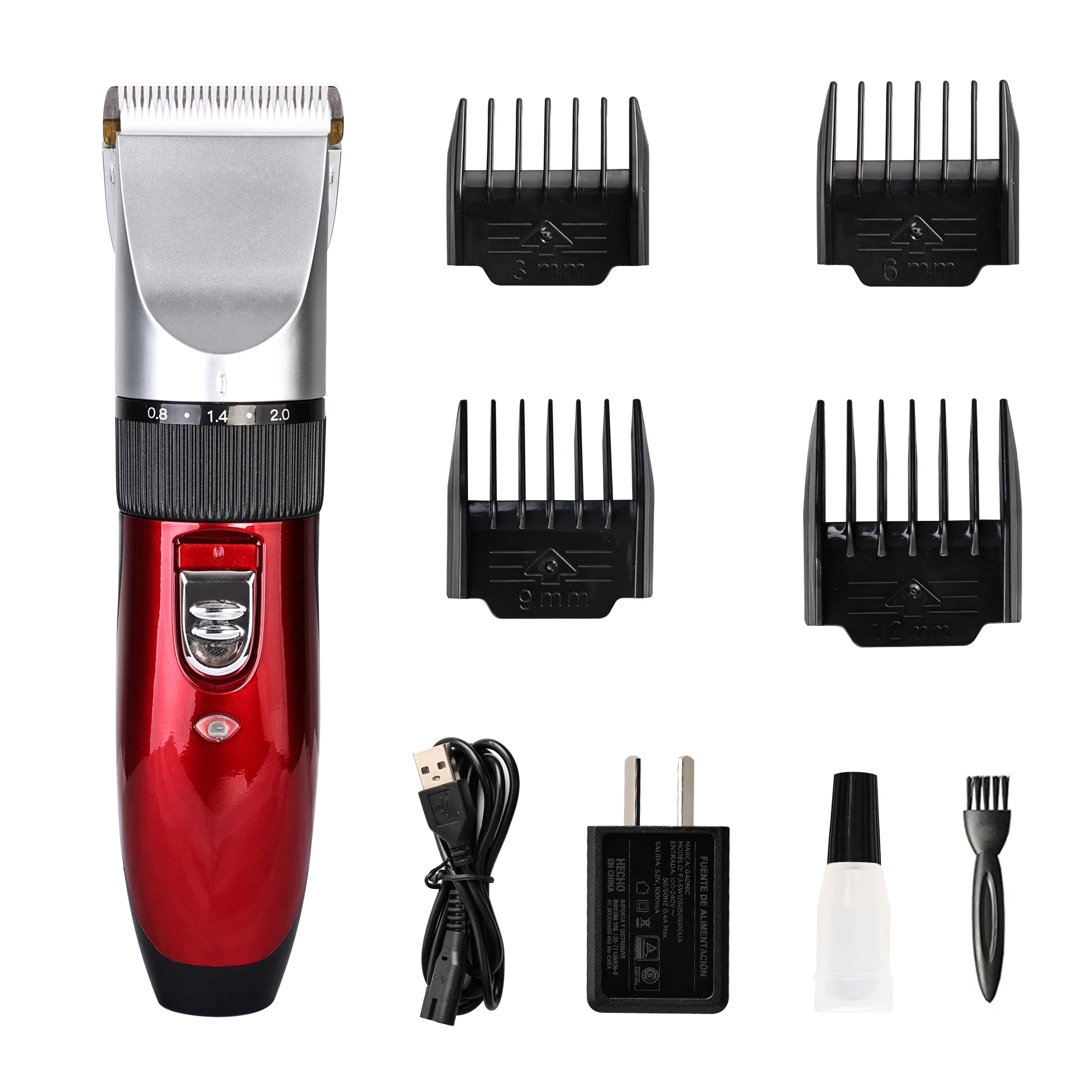 Professional Low Noise Cordless Pet Clipper with Ceramic Blades, Pet Hair Trimmer Pet Hair Grooming Dog Hair Clipper for Dog