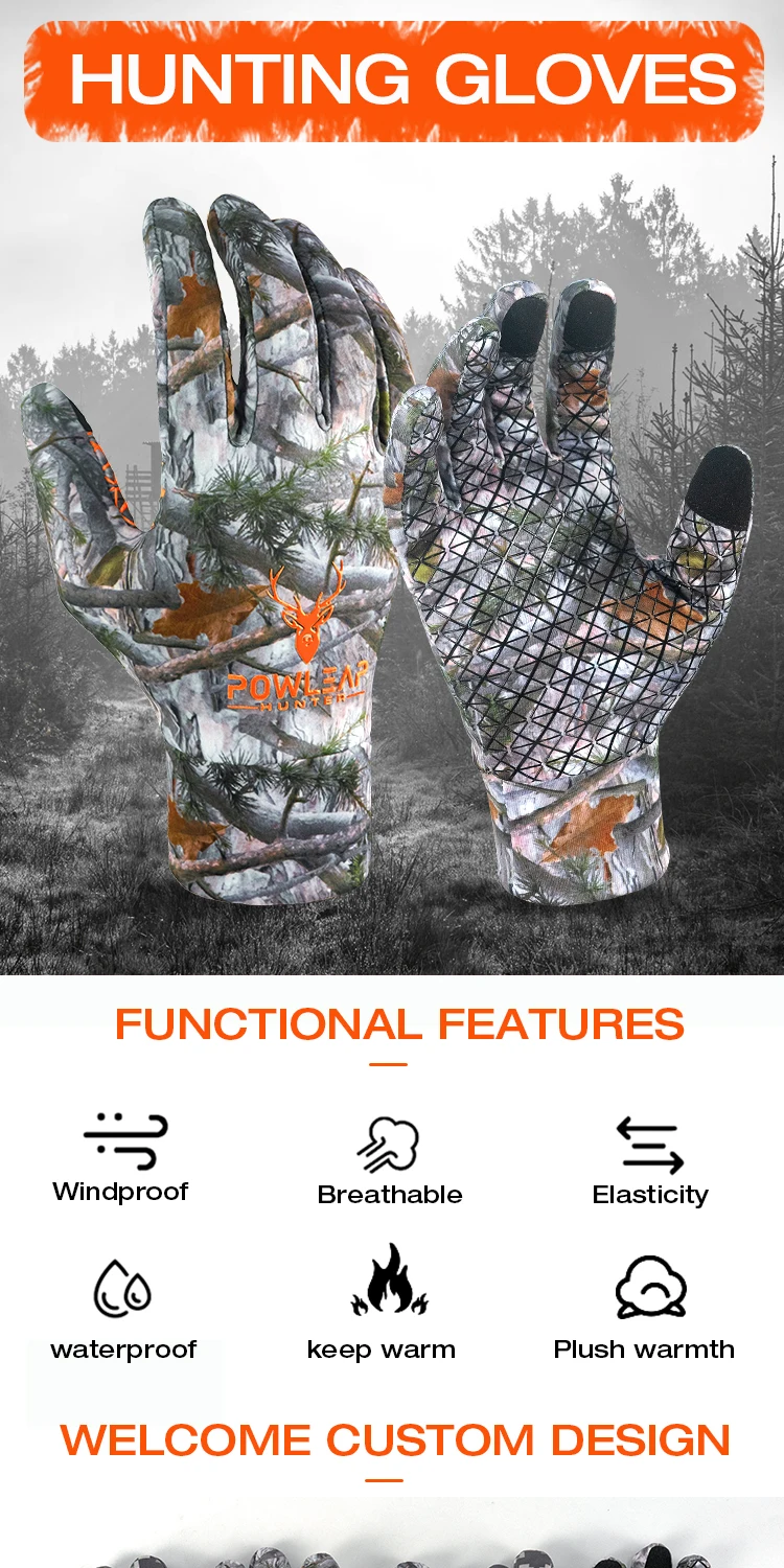 Lightweight Antislip Stretch Hunting Gloves Unisex Deer Hunting Gloves