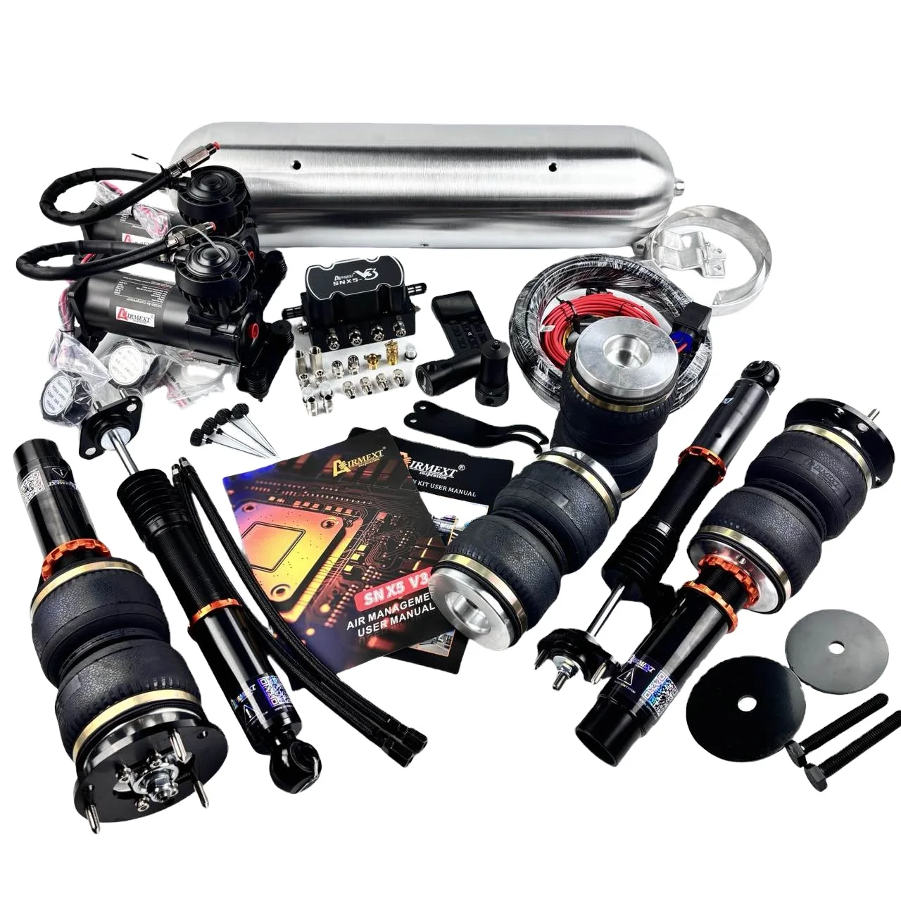 AIRMEXT Full Air Suspension Kit for Nissan 350Z - Universal Fit