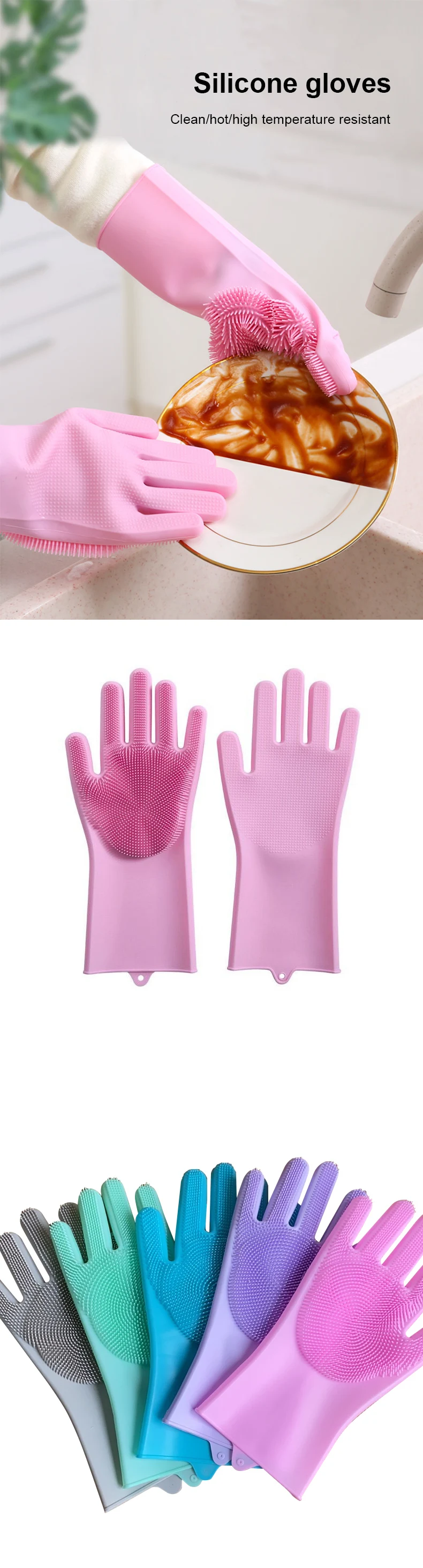 2023 Multi Functional 2-in-1 Brushes Glove Kitchen Magic Silicon Hand ...